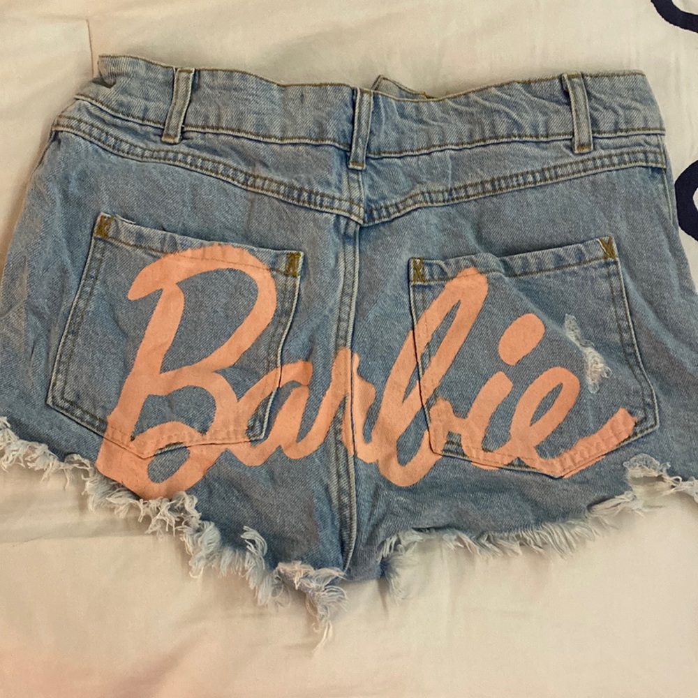 Missguided Barbie Denim Shorts
